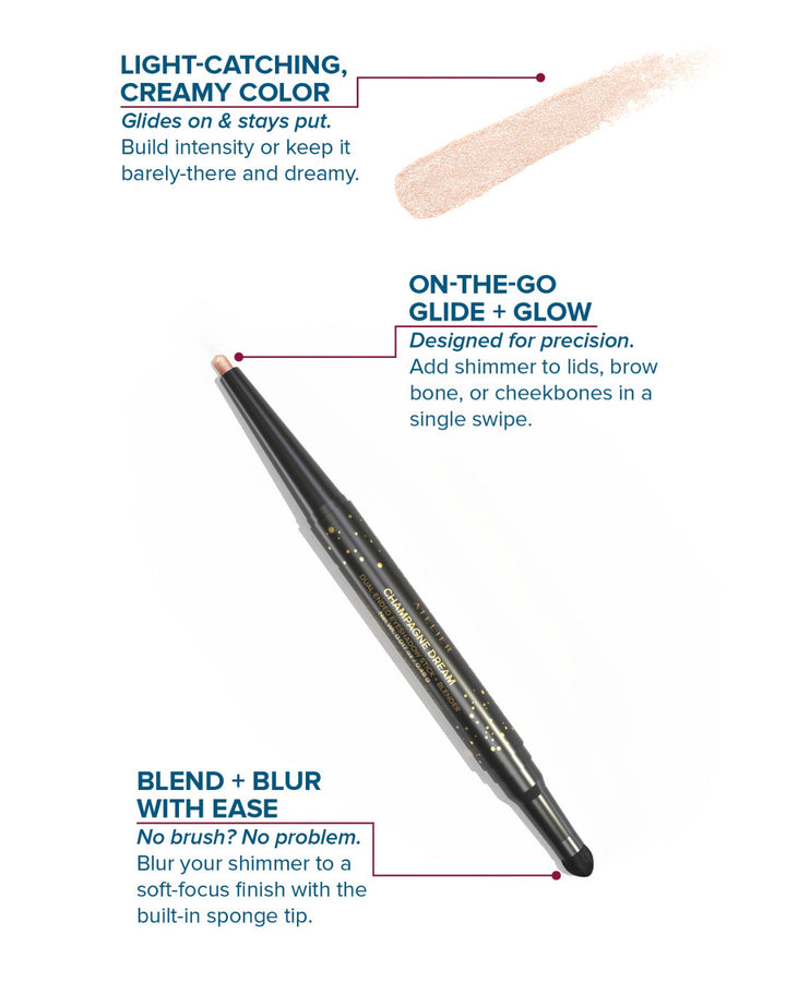 Dual-Ended Eyeshadow Stick + Blender | Champagne Dream